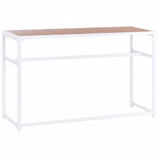 Beliani ZAHRADNÍ BAROVÝ STŮL 150/50 cm Hnědý/Bílý Avetrana