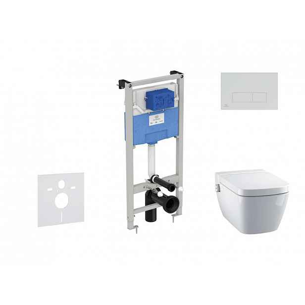 Ideal Standard ProSys - Set předstěnové instalace, sprchovací toalety a sedátka TECEone, tlačítka Oleas M2, Rimless, SoftClose, chrom mat ProSys120M S