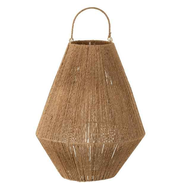 Jutová lucerna v přírodním provedení Dantya - Ø 37,5*48 cm J-Line by Jolipa