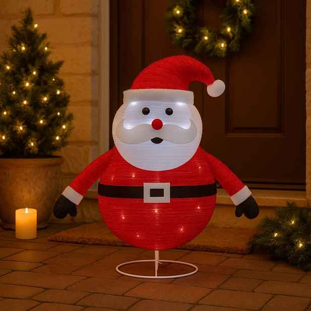 Nexos Vánoční dekorace - Santa Claus, 30 LED, 58 cm