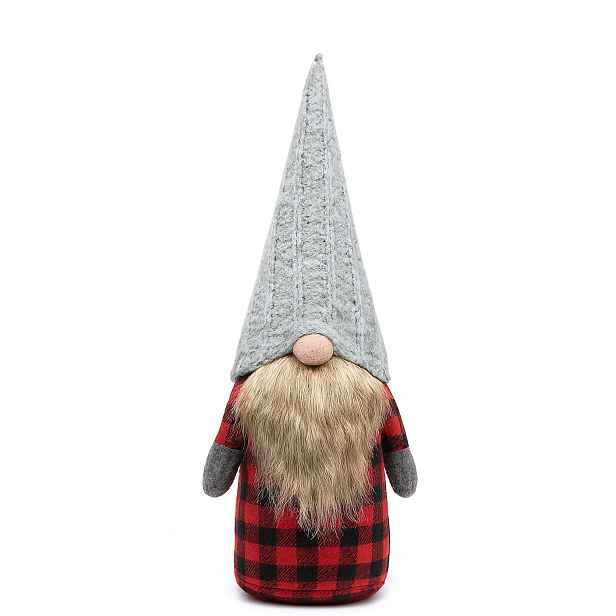 Tutumi Vánoční skřítek ELF 055 - 40 cm šedý/červený