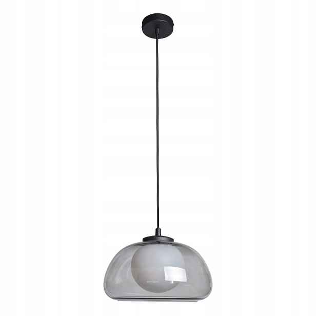 Závěsná skleněná lampa 1xG9 7W černá Italux Ainale IP20