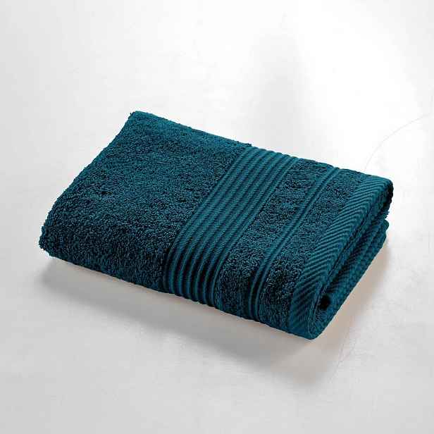 Tmavě modrý froté bavlněný ručník 50x90 cm Tendresse – douceur d'intérieur