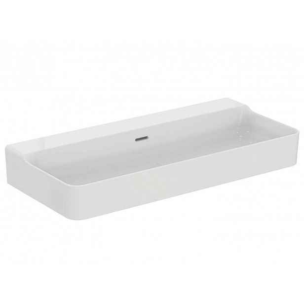 Ideal Standard Conca Ceram - Umyvadlo 100x45 cm, s přepadem, bez otvoru pro baterii, bílá T379901