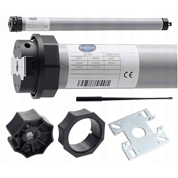Kabelový pohonný motor pro venkovní rolety Fi 60 mm 20 Nm Portos