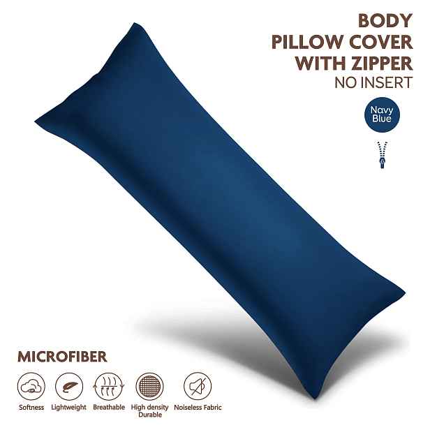 TEMU Polyesterová kartáčovaná látka, dlouhá povlak na polštář, 51 x 137 cm, zapínání na zip, měkká a odolná, ideální pro domácí dekoraci ložního