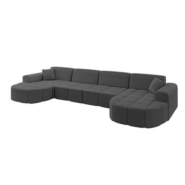 ALTDECOR SEDACÍ SOUPRAVA ve tvaru U LIVO-U2 400x173x79,5 Šedá Buklé