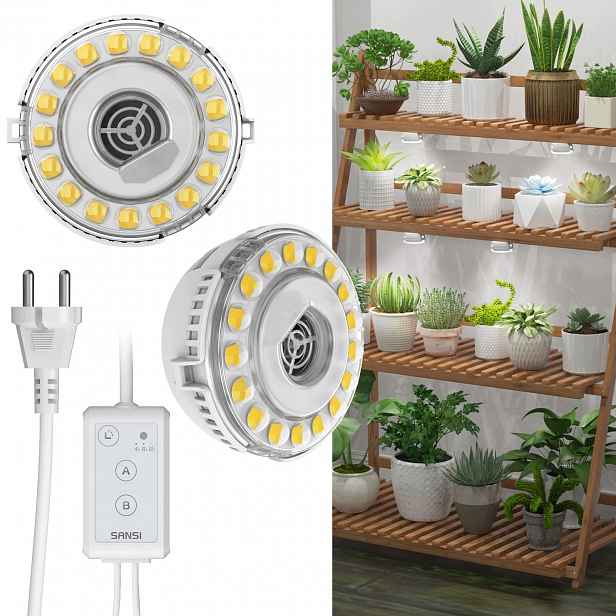 Sansi Led lampa na rostliny Full Spectrum 2 ks Časovač 4/8/12H