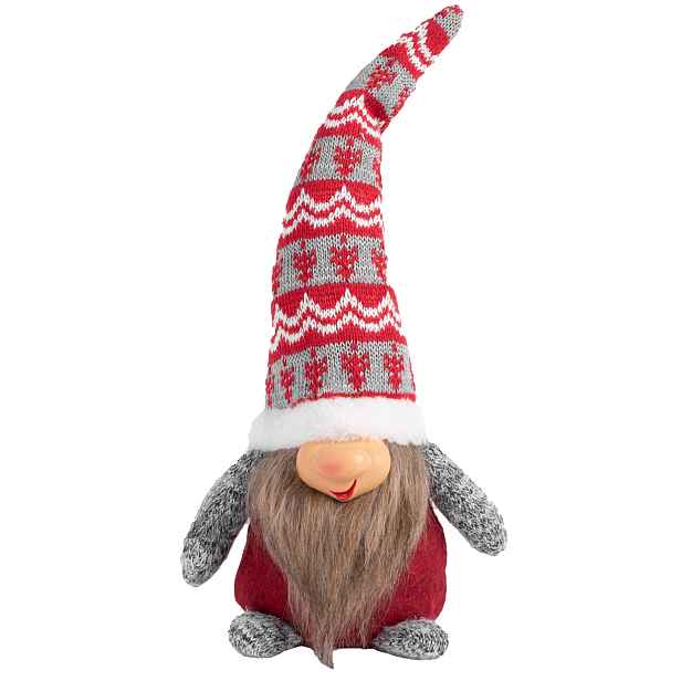 Tutumi Vánoční skřítek ELF 066 - 30 cm šedý/červený