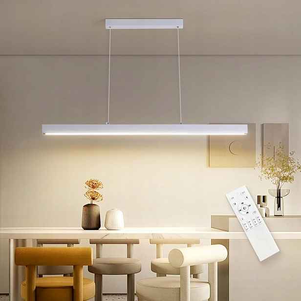 Závěsná Led lampa Fanlg do jídelny Kuccni 80 cm Stmívatelná s dálkovým ovládáním 36W