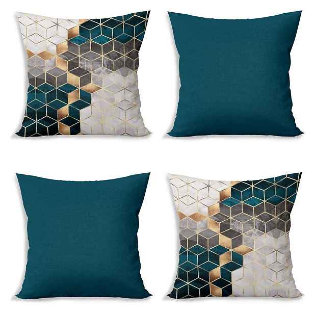 Povlaky na polštáře v sadě 4 ks 43x43 cm Optic - Minimalist Cushion Covers