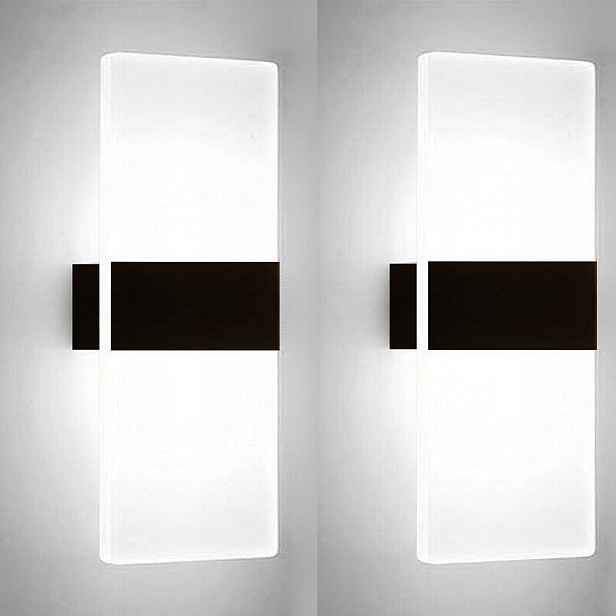 2x 12W Led nástěnné svítidlo Nástěnná lampa do interiéru Moderní 6000K