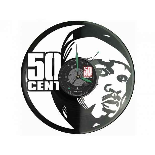 50 Cent Dárek Originální dekorace do domu Hodiny z vinylové desky