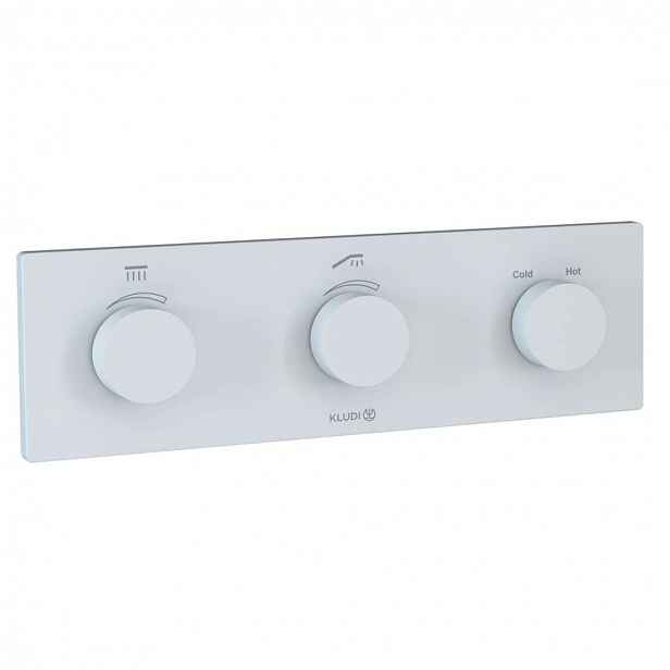 Kludi Tronic - Termostatická baterie pod omítku, pro 2 spotřebiče, matná bílá 3830053-00