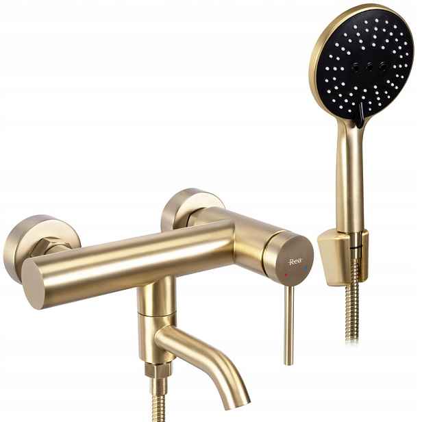 Koupelnová baterie Clif matná Brush Gold (REA-B4242) /sm/