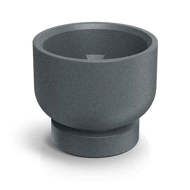 Prosperplast Plastový květináč MOLTAS BASE ROUND 40 cm granitově šedý
