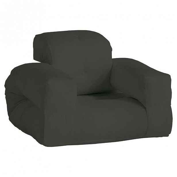 Tmavě šedé rozkládací křesílko vhodné do exteriéru Karup Design Design OUT™ Hippo Dark Grey
