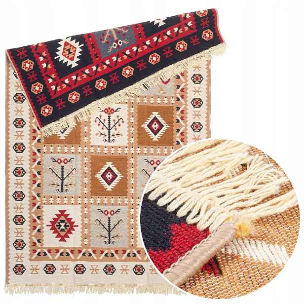 Koberec Kilim Prémiový vzor 120 x 160 cm Boho
