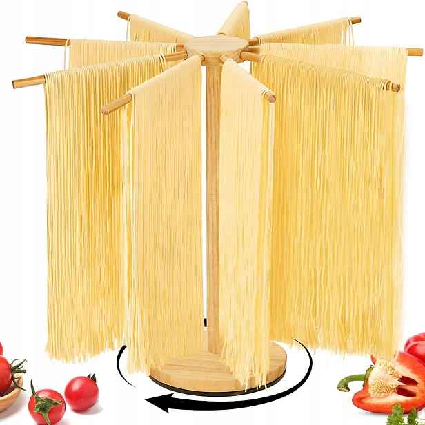 Sušička Na Těstoviny Otočná, 9 Ramen, Dřevěná