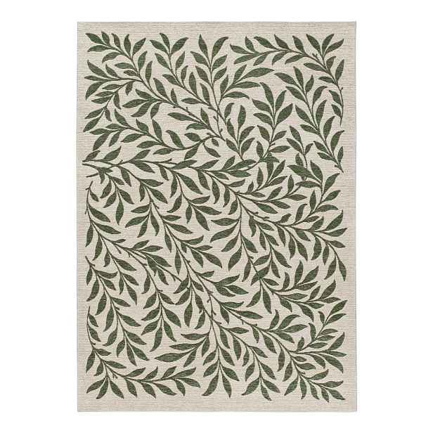 Zelený/krémový vnitřní a venkovní koberec 80x150 cm Lua – Universal