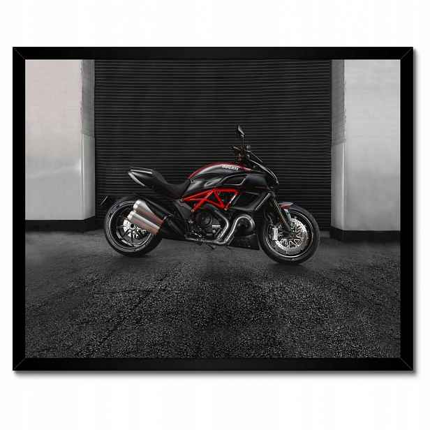 Plakáty v rámu 50x40 Ducati Diavel motocykl