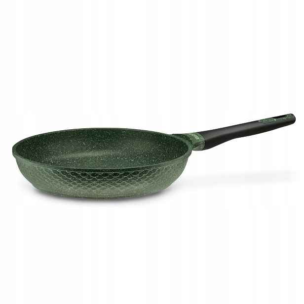 Granitová pánev na indukci, mramorová, zelená, 28 cm