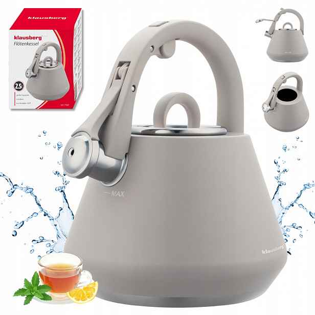Konvice tradiční ocelová konvice Klausberg 2,5 l šedá
