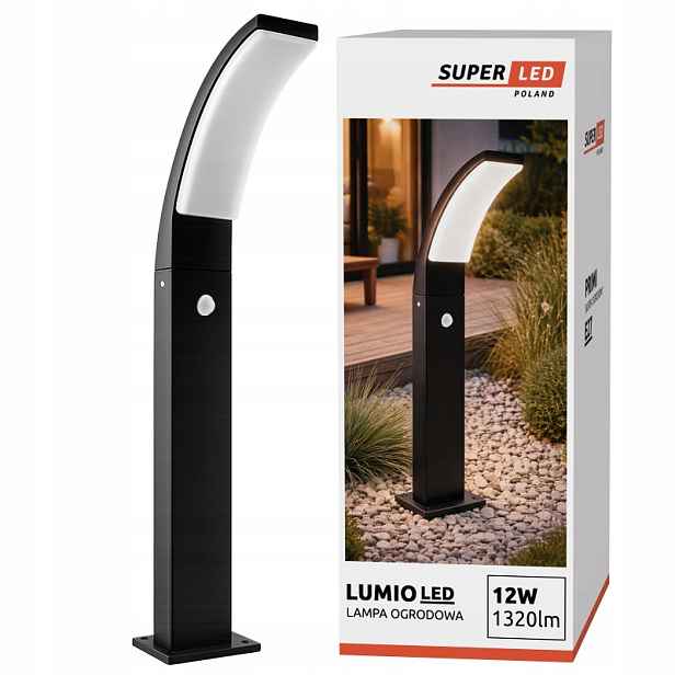 Led sloupek Zahradní stojící sloupek 12W 130W 60 cm 4000K Pir senzor pohybu