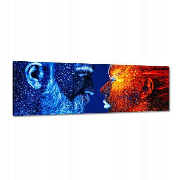 Obrazy 120x40 On chladný Ona horká Sex