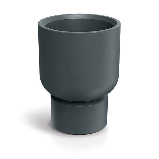 Prosperplast Plastový květináč MOLTAS BASE ROUND MIDL 40 cm grafitový