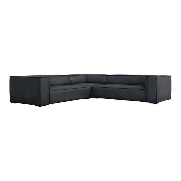 Tmavě modrá kožená rohová pohovka (variabilní) Madame – Windsor & Co Sofas