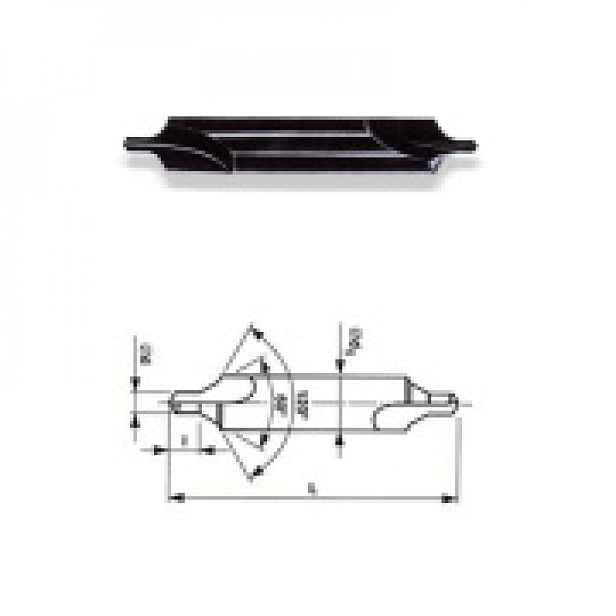 Vrták 05,00mm HSS středící 60° 221112