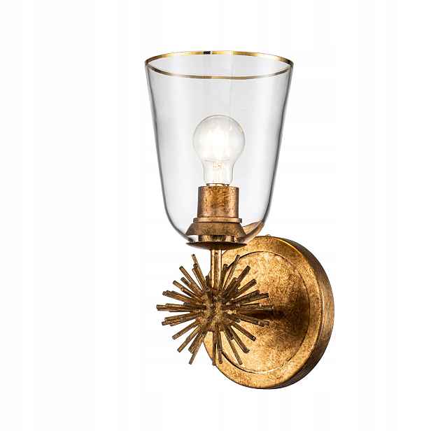 Elstead Nástěnné svítidlo Starling Art Deco Zlaté Průhledný svítidlo E27 40W