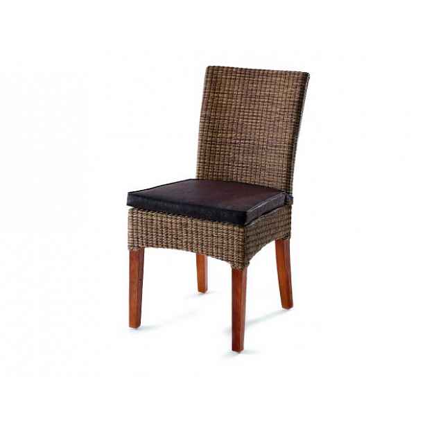 Jídelní židle BILBAO hnědá, ratan - Výška: 91 cm