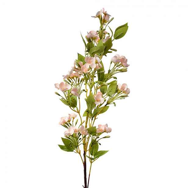 Dekorace umělá větvička s růžovými květy - 8*8*96 cm Clayre & Eef