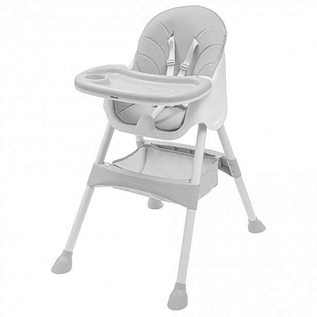 Baby Mix Jídelní stolička Nora, šedá, 51 x 43 x 27 cm