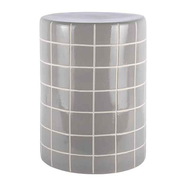 Keramický kulatý odkládací stolek ø 33 cm Retro Tiles – Leitmotiv