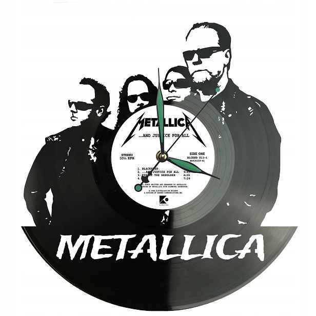 Metallica Dárek Originální dekorace do domu Hodiny z vinylové desky