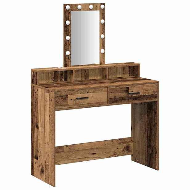 vidaXL Kosmetický stůl Hnědá 100 x 41 x 140 cm Kompozitní dřevo