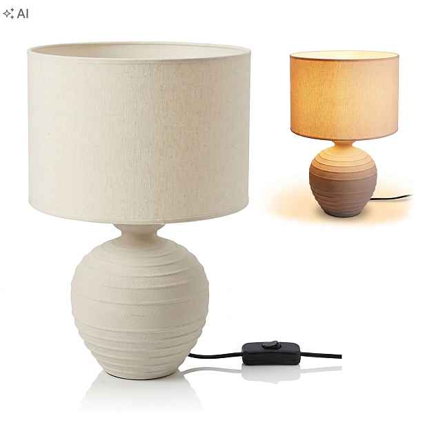 Noční lampa do ložnice obývacího pokoje 47 cm béžová, velká, moderní