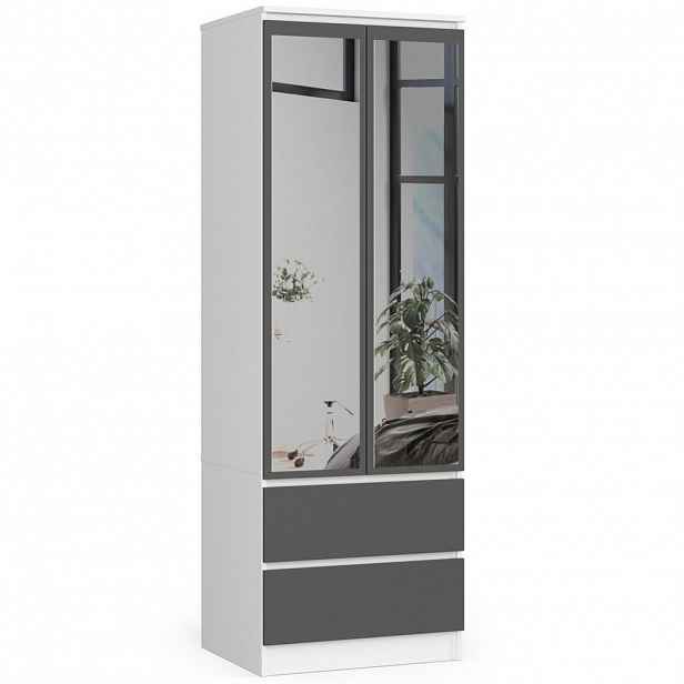 RAUMHIRSCH FURNITURE ŠATNÍK bílá, grafitově šedá 180/60/51