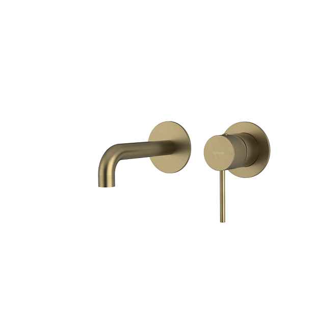 Sapho ULTRASAN podomítková dvouprvková umyvadlová baterie, hubice 15cm, zlato mat
