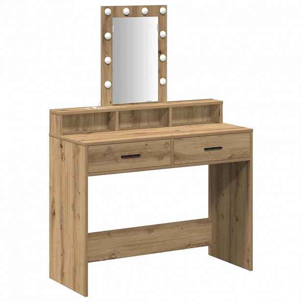 vidaXL Kosmetický stůl Hnědá 100 x 41 x 140 cm Kompozitní dřevo