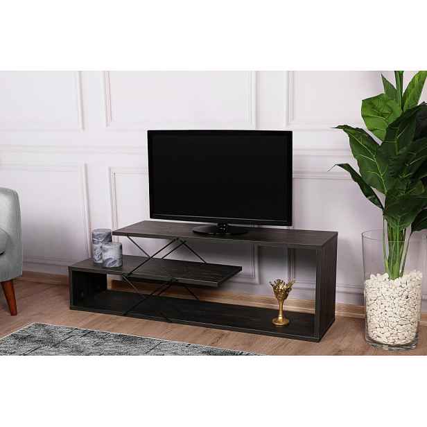 TV stolek Zigzag - Dark Brown - POSLEDNÍ KUS