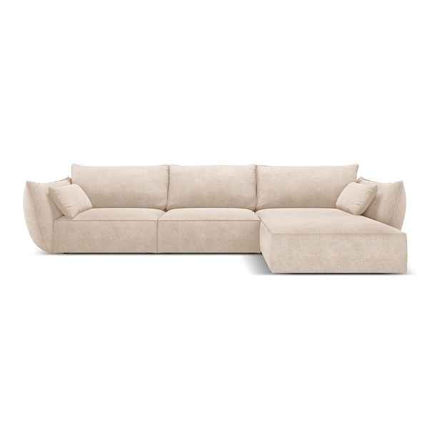 Béžová rohová pohovka (pravý roh) Vanda – Mazzini Sofas