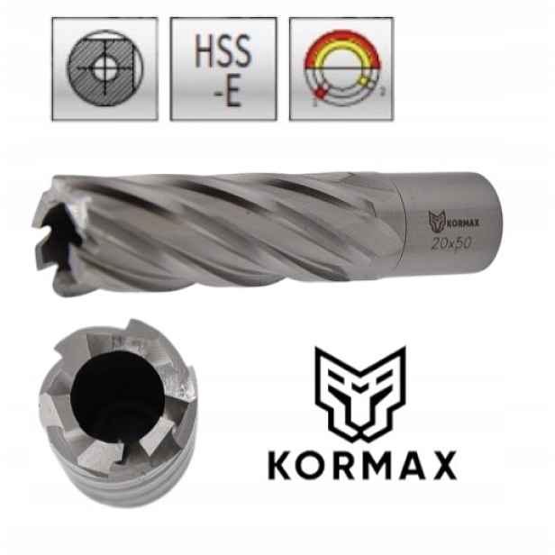 Trepanační fréza 24 mm x 50 mm vrták M2AL 24 x 50 Weldon Kormax