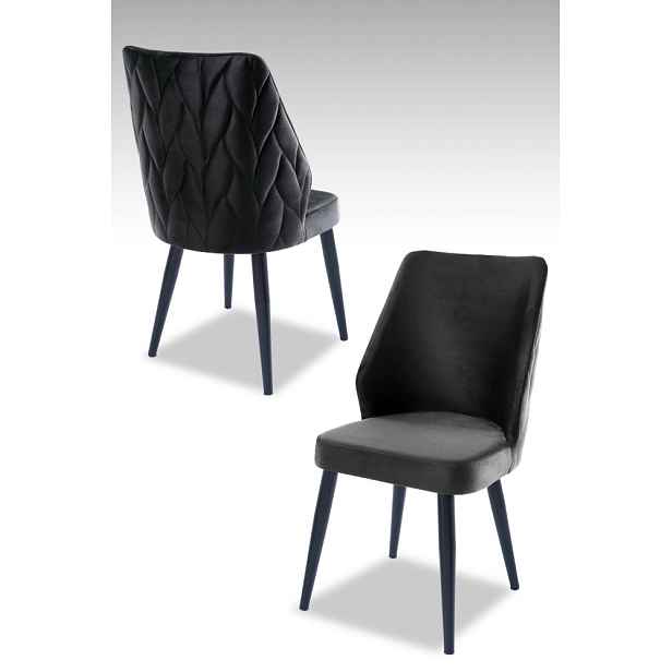 Sada židlí (4 kusy) Pufi - Anthracite, Black