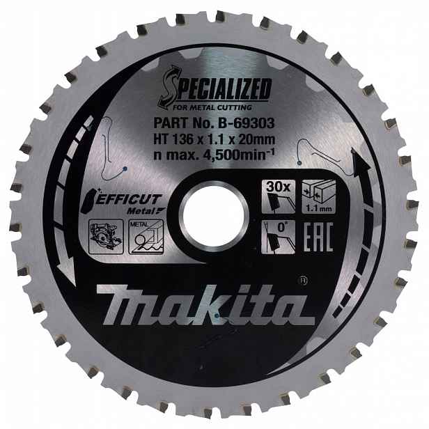 Sintrová Pila 'efficut' 136X20X30Z Tct B-69303 Makita
