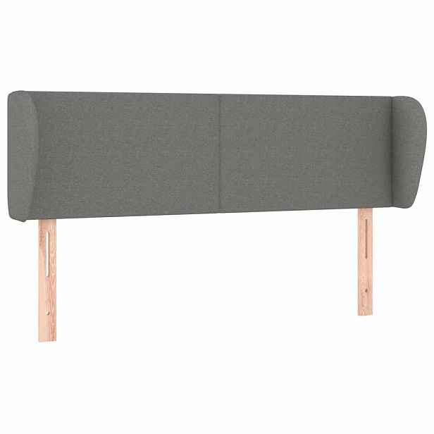 vidaXL Čelo postele typu ušák tmavě šedé 147x23x78/88 cm textil