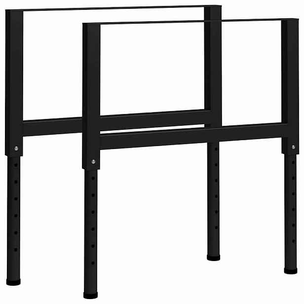 vidaXL Nastavitelné rámy pracovního stolu 2 ks kov 85 x (69–95,5) cm